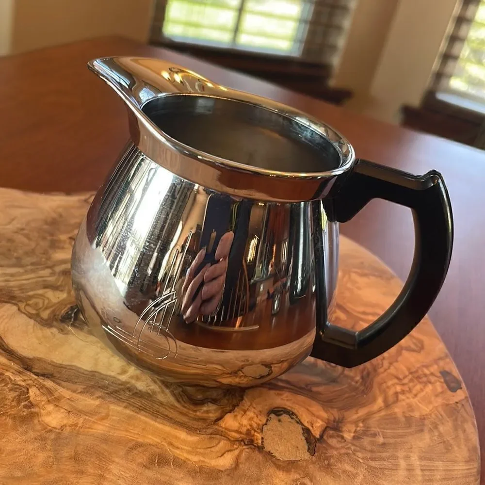 Vintage Sunbeam Art Deco Chrome Creamer & Sugar with Bakelite Handle